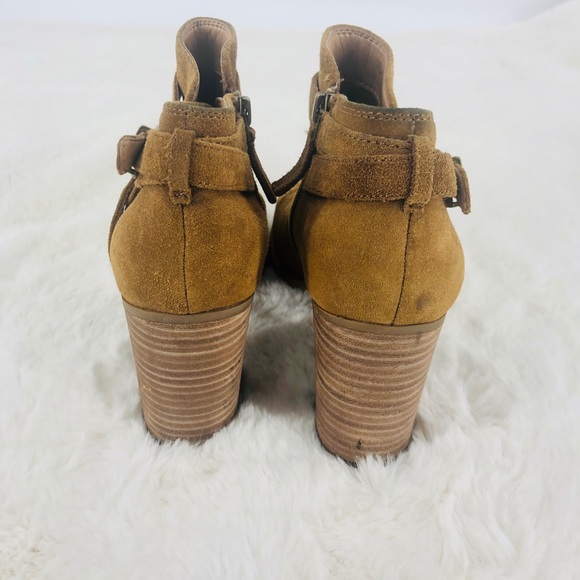 ✨Franco Sarto Rich Camel Tan Suede Booties 7.5US - Picture 7 of 8